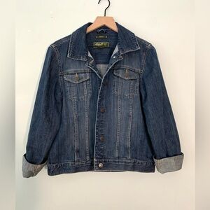 Eddie Bauer Button Denim Jean Jacket Pockets Women’s Large Casual Cotton